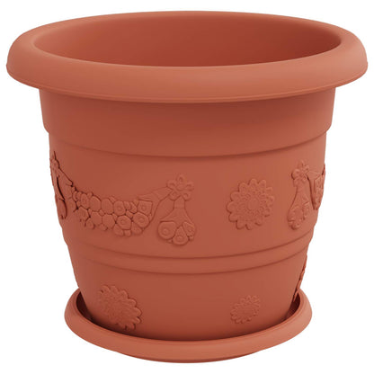Plantenpotten 24 pcs Baksteenrood Ø 26 x 21.5 cm Kunststof
