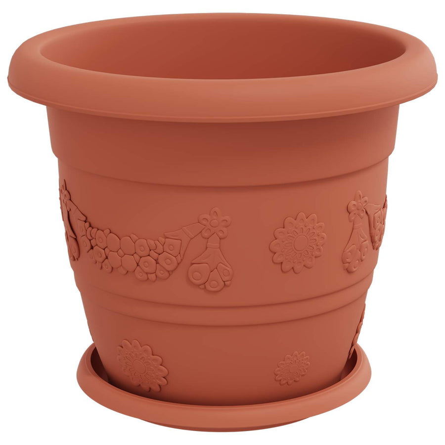 Plantenpotten 24 pcs Baksteenrood Ø 26 x 21.5 cm Kunststof