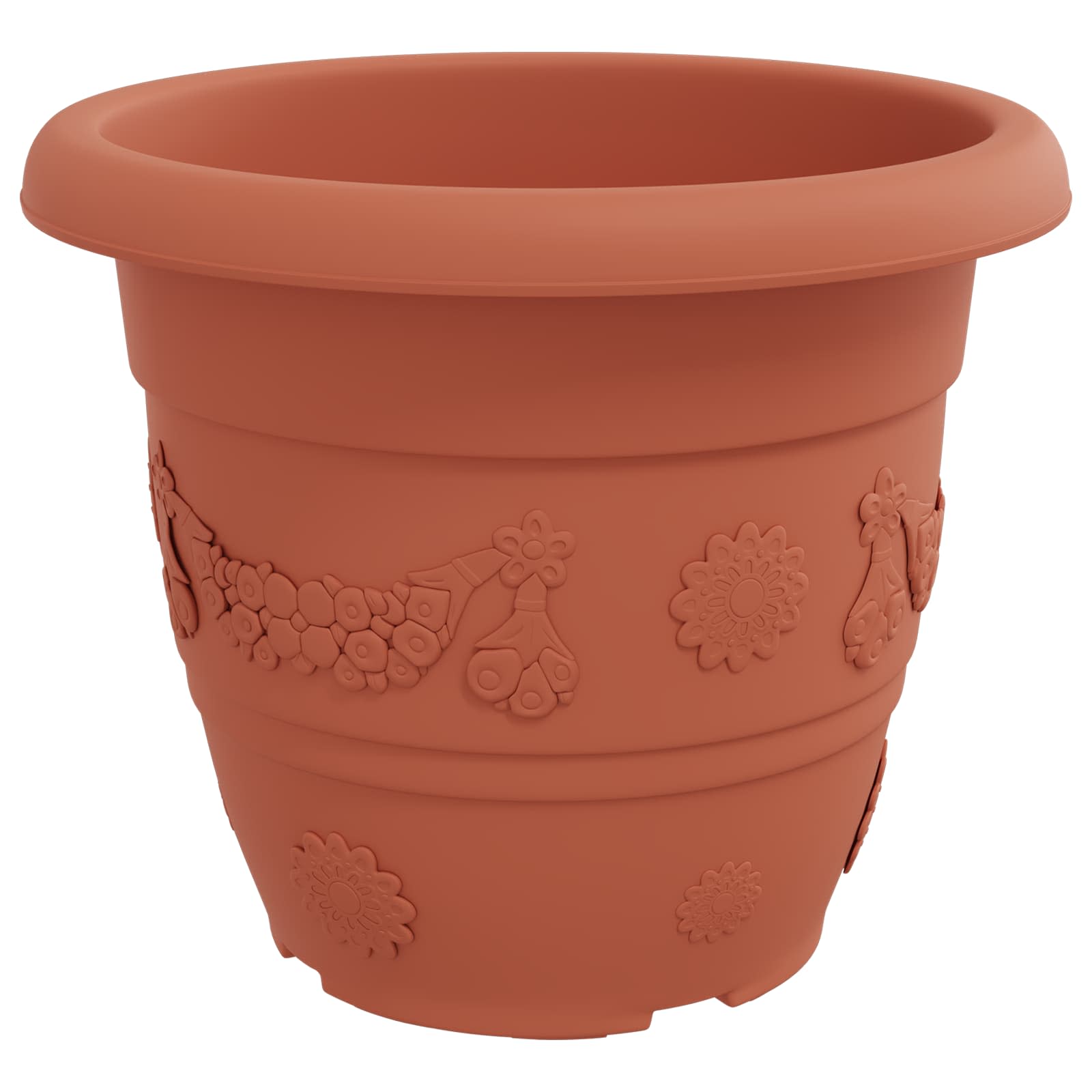Plantenpotten 24 pcs Baksteenrood Ø 26 x 21.5 cm Kunststof