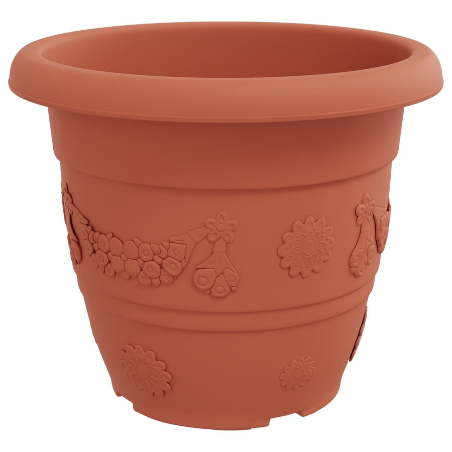 Plantenpotten 24 pcs Baksteenrood Ø 26 x 21.5 cm Kunststof