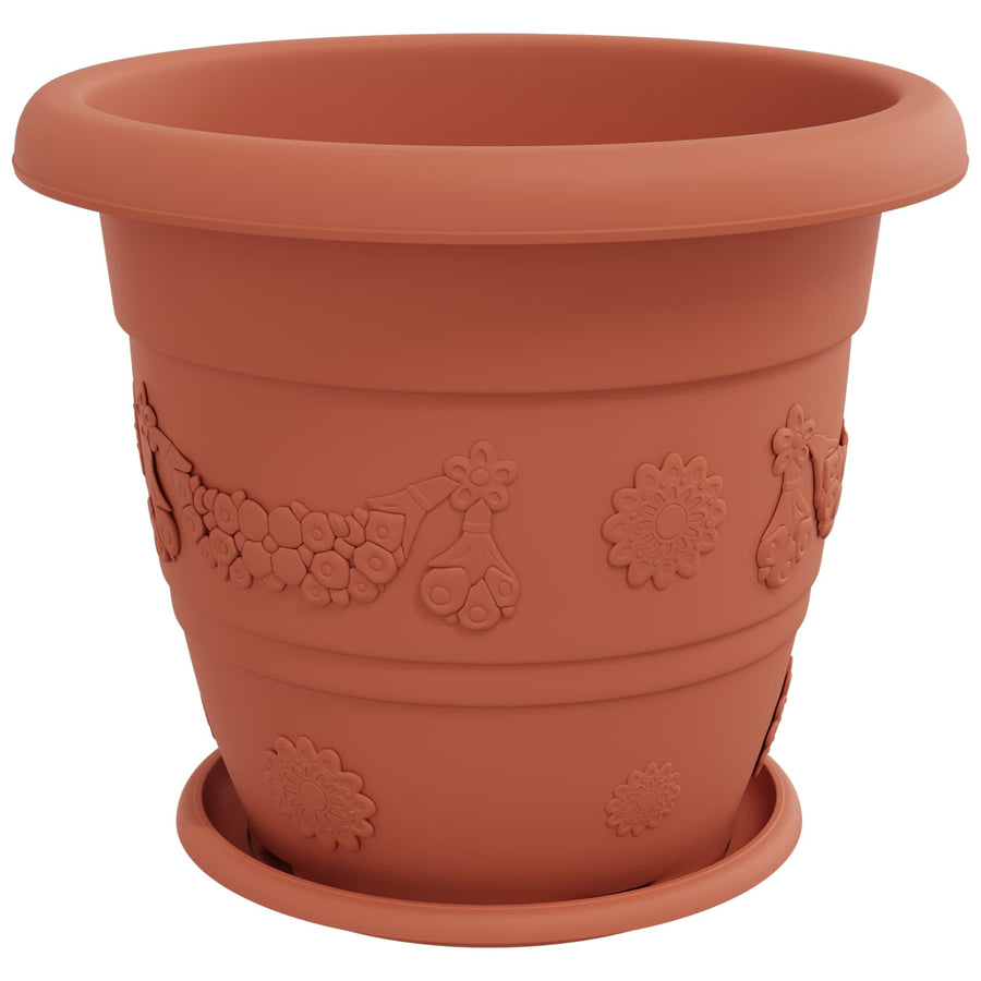 Plantenpotten 24 pcs Baksteenrood Ø 26 x 21.5 cm Kunststof