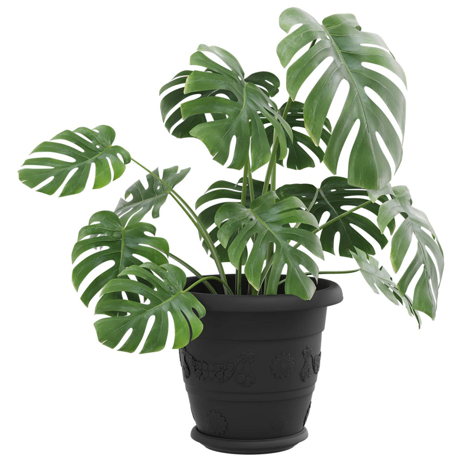 Plantenpotten 24 pcs Zwart Ø 26 x 21.5 cm Kunststof