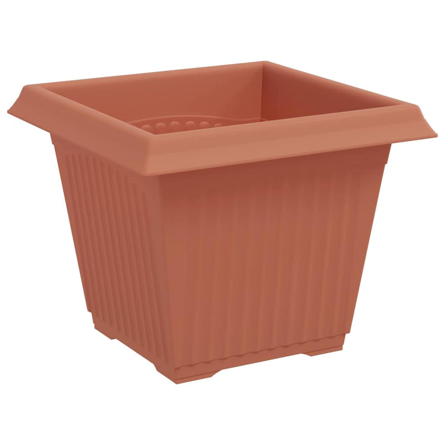 Plantenpotten 6 pcs Baksteenrood 20 x 20 x 16 cm Kunststof