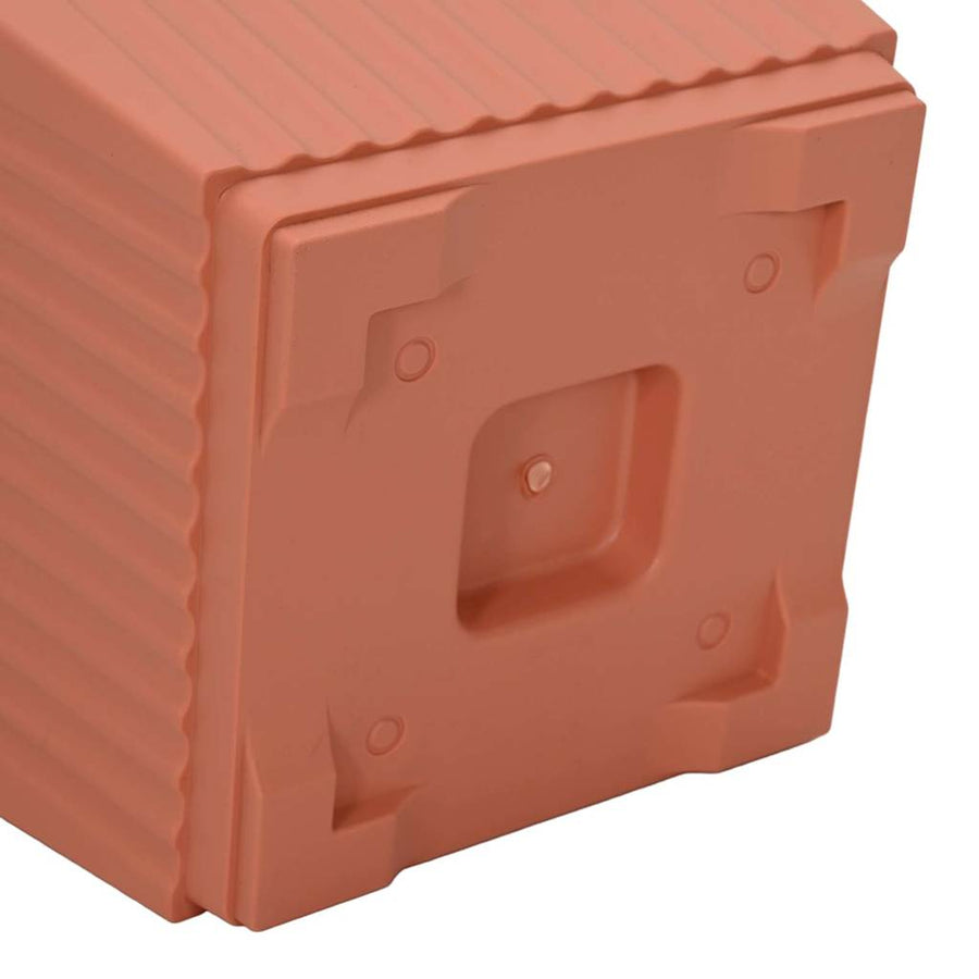 Plantenpotten 6 pcs Baksteenrood 28,5 x 28,5 x 22 cm Kunststof