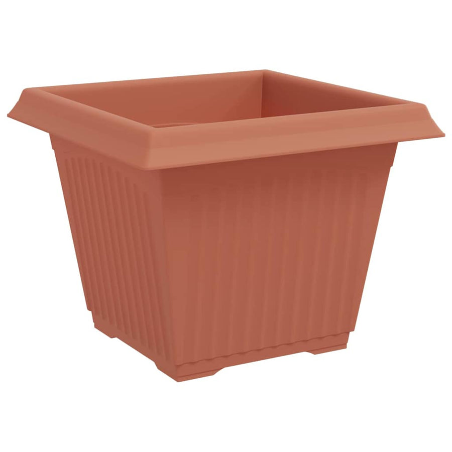 Plantenpotten 6 pcs Baksteenrood 28,5 x 28,5 x 22 cm Kunststof