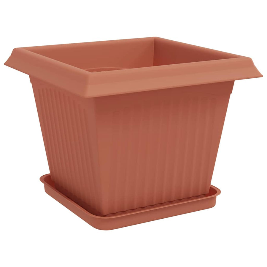 Plantenpotten 6 pcs Baksteenrood 33 x 33 x 26 cm Kunststof