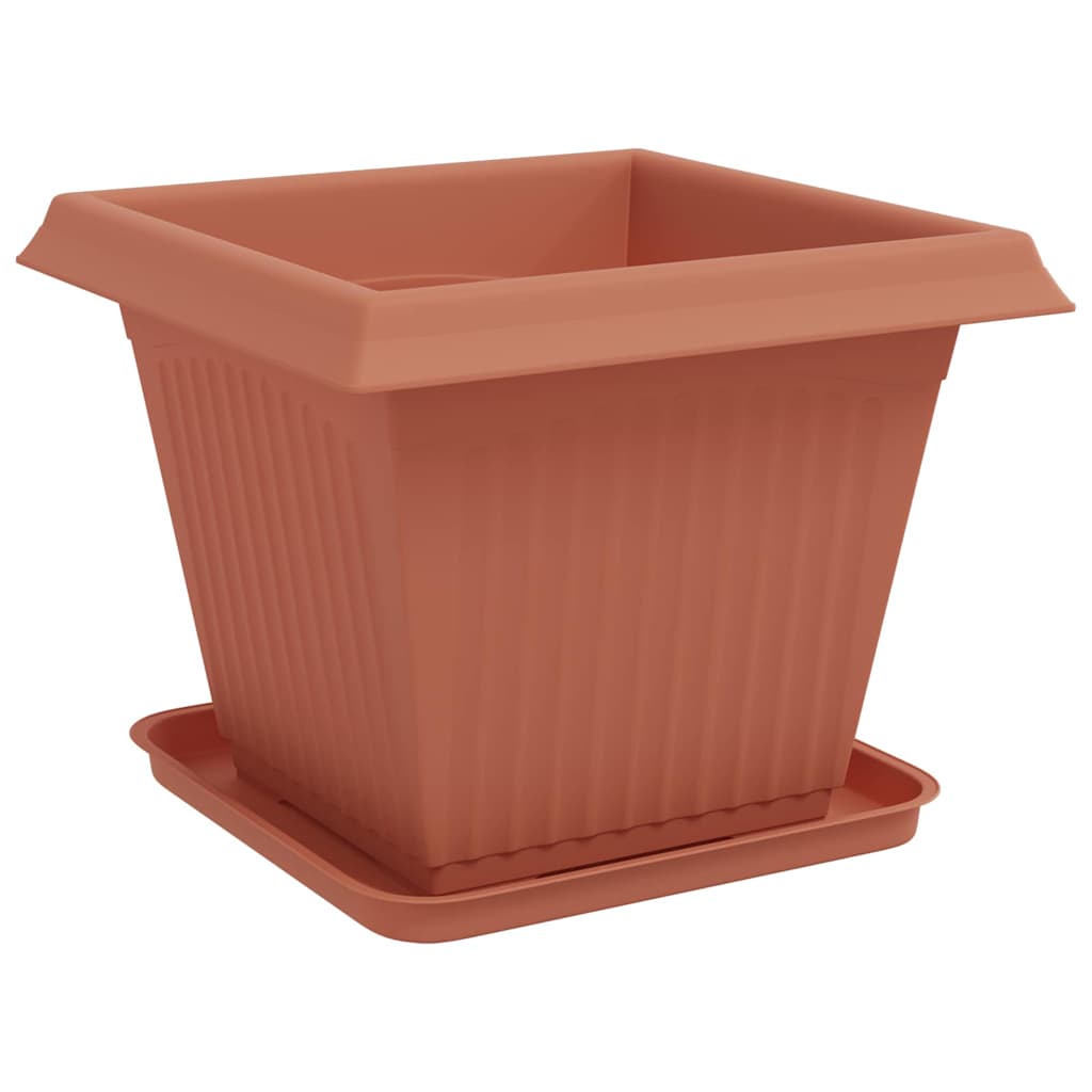 Plantenpotten 6 pcs Baksteenrood 38 x 38 x 30 cm Kunststof