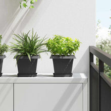 Plantenpotten 6 pcs Zwart 20 x 20 x 16 cm Kunststof