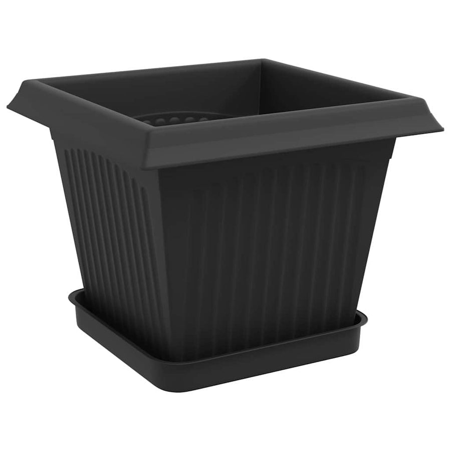 Plantenpotten 6 pcs Zwart 20 x 20 x 16 cm Kunststof