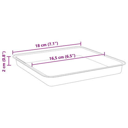 Plantenpotten 6 pcs Zwart 23 x 23 x 17,5 cm Kunststof