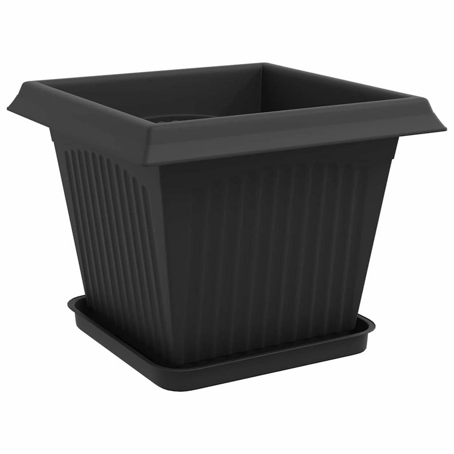 Plantenpotten 6 pcs Zwart 33 x 33 x 26 cm Kunststof