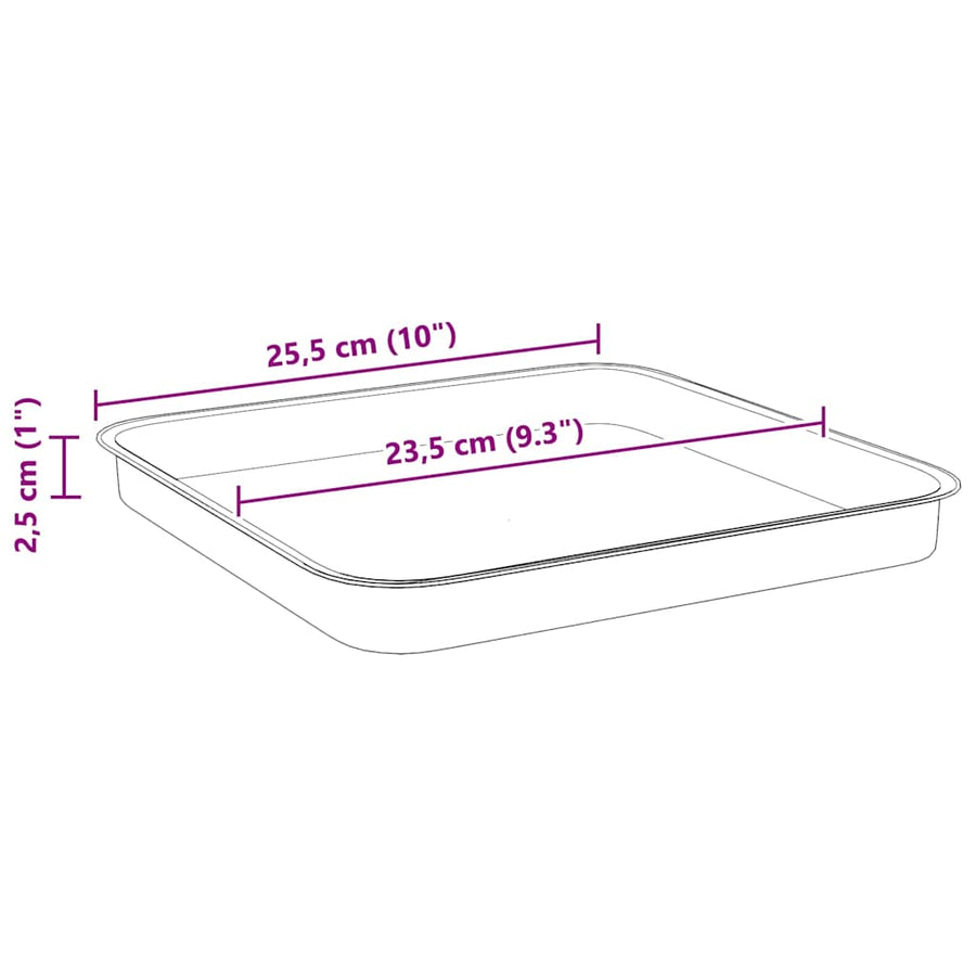 Plantenpotten 6 pcs Zwart 33 x 33 x 26 cm Kunststof