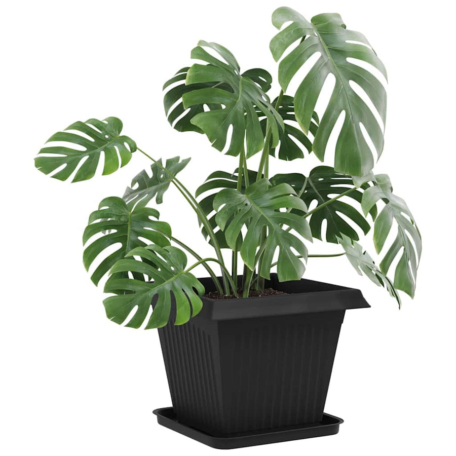 Plantenpotten 6 pcs Zwart 38 x 38 x 30 cm Kunststof
