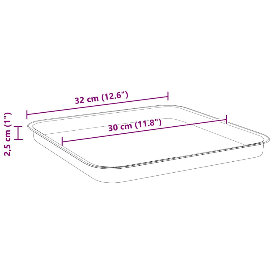 Plantenpotten 6 pcs Zwart 38 x 38 x 30 cm Kunststof