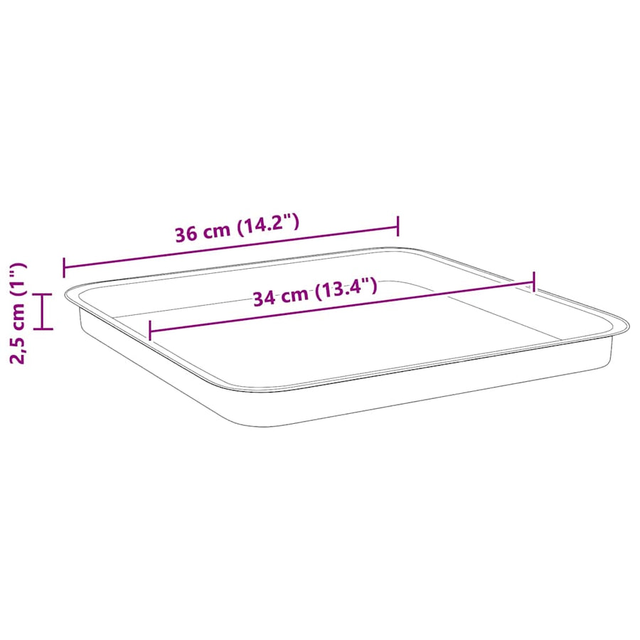 Plantenpotten 6 pcs Zwart 43 x 43 x 33,5 cm Kunststof