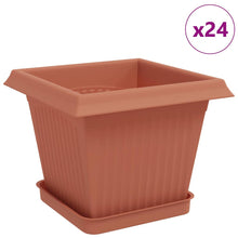 Plantenpotten 24 pcs Baksteenrood 20 x 20 x 16 cm Kunststof