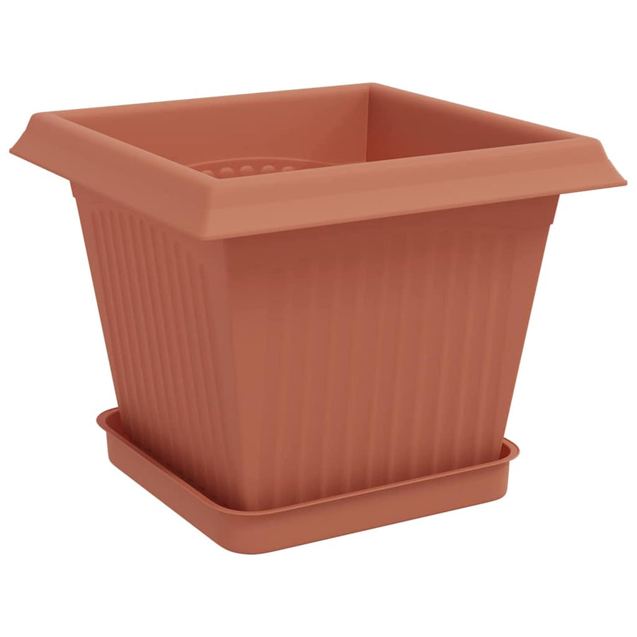 Plantenpotten 24 pcs Baksteenrood 20 x 20 x 16 cm Kunststof