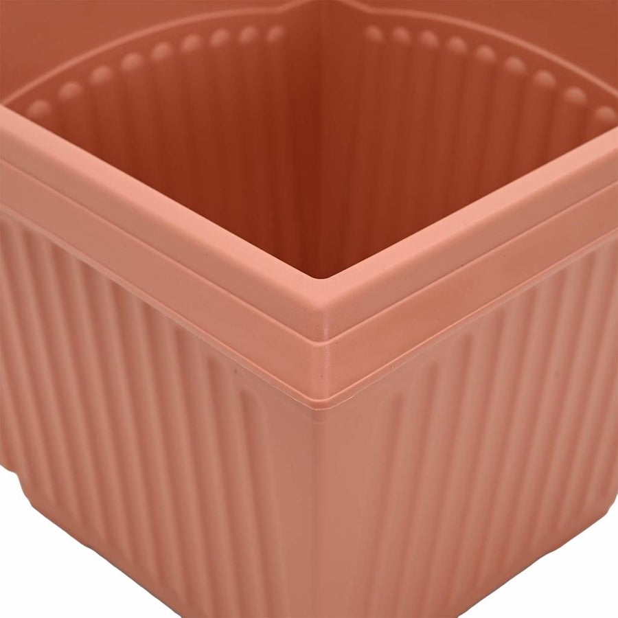 Plantenpotten 24 pcs Baksteenrood 23 x 23 x 17,5 cm Kunststof