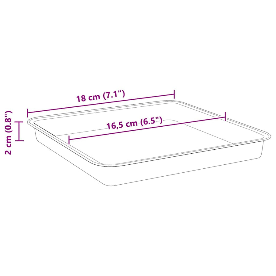 Plantenpotten 24 pcs Baksteenrood 23 x 23 x 17,5 cm Kunststof