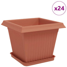 Plantenpotten 24 pcs Baksteenrood 33 x 33 x 26 cm Kunststof