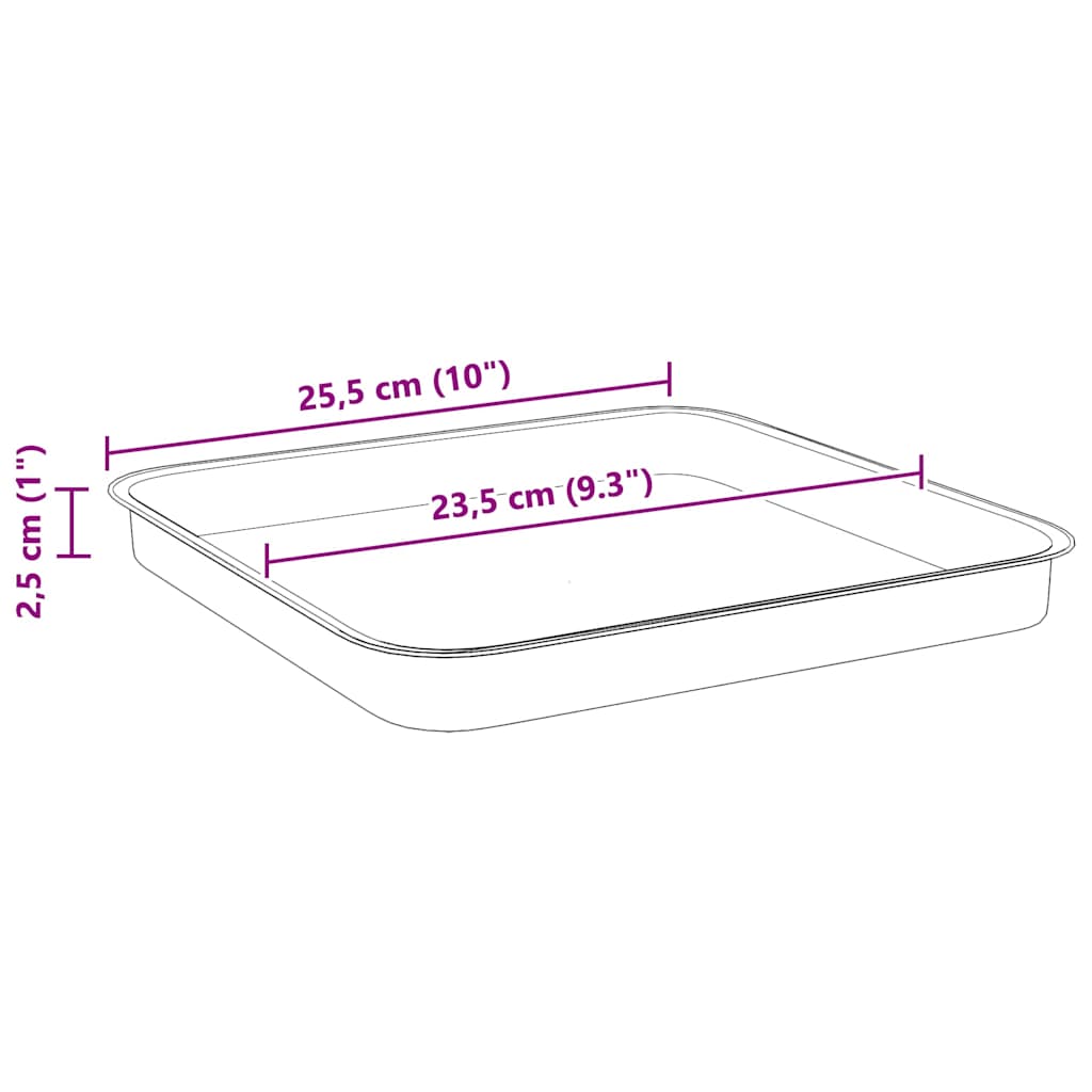 Plantenpotten 24 pcs Baksteenrood 33 x 33 x 26 cm Kunststof