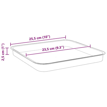 Plantenpotten 24 pcs Baksteenrood 33 x 33 x 26 cm Kunststof