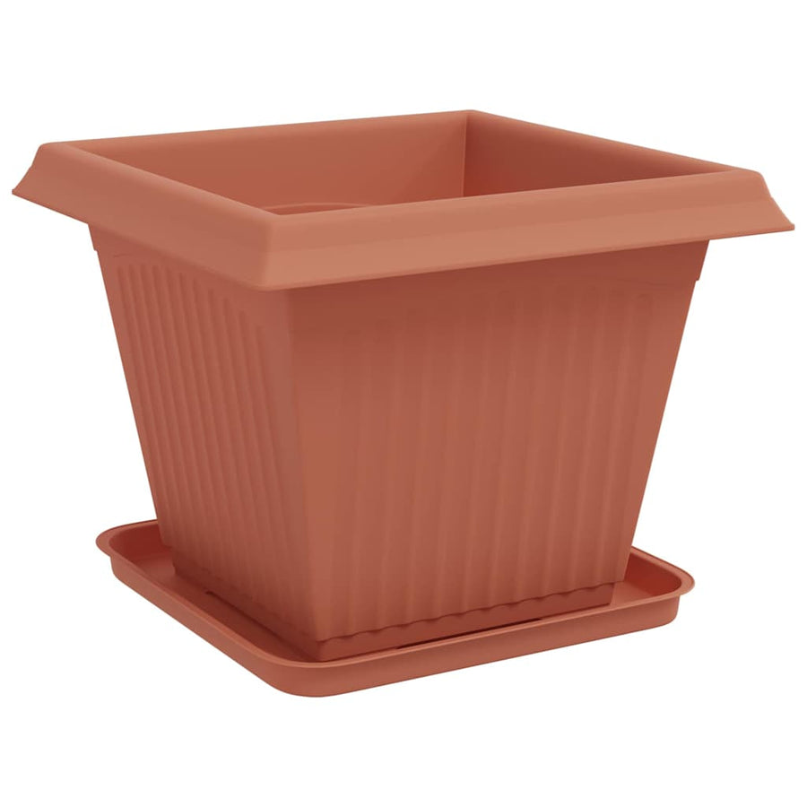 Plantenpotten 24 pcs Baksteenrood 38 x 38 x 30 cm Kunststof