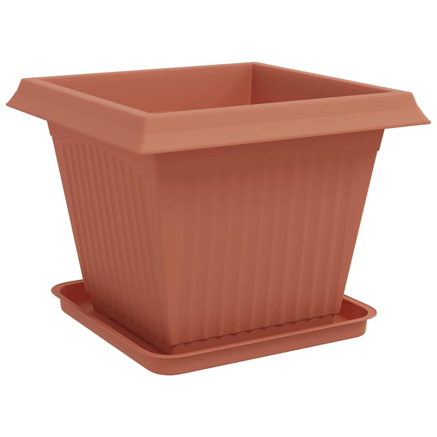 Plantenpotten 24 pcs Baksteenrood 43 x 43 x 33,5 cm Kunststof