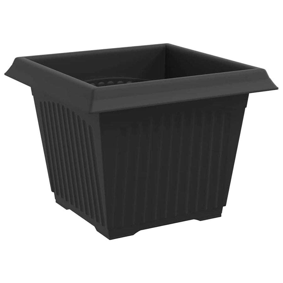 Plantenpotten 24 pcs Zwart 23 x 23 x 17,5 cm Kunststof