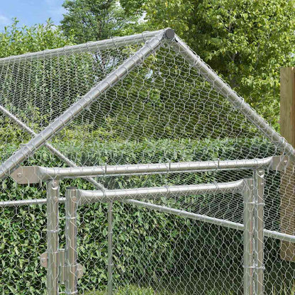 Kippenhok Zilver 200x170x177cm Gegalvaniseerd staal