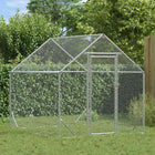 Kippenhok 200x170x177 cm gegalvaniseerd staal zilver