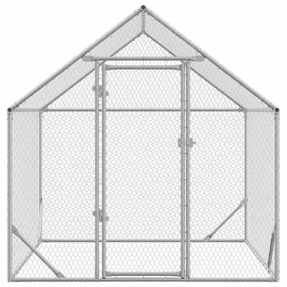 Kippenhok Zilver 200x170x177cm Gegalvaniseerd staal