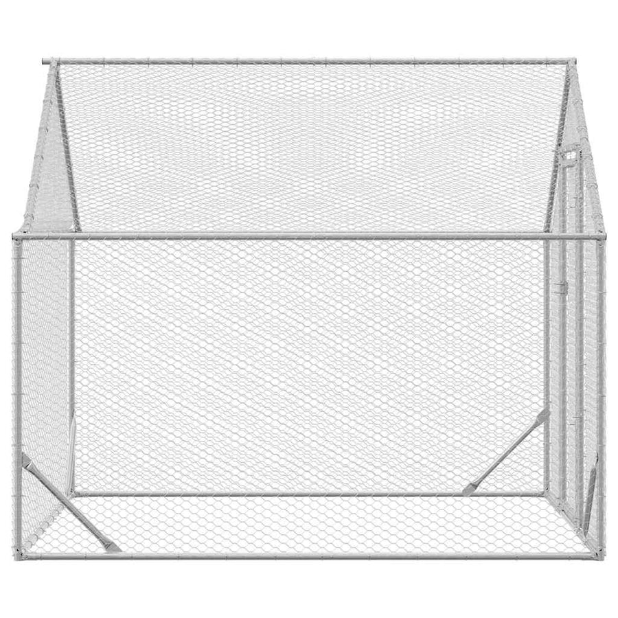 Kippenhok Zilver 200x170x177cm Gegalvaniseerd staal