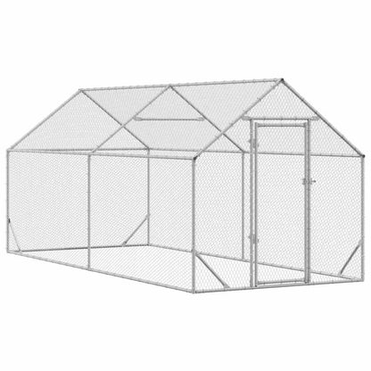 Kippenhok Zilver 400x170x177cm Gegalvaniseerd staal