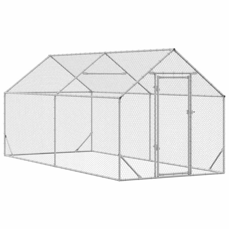 Kippenhok Zilver 400x170x177cm Gegalvaniseerd staal