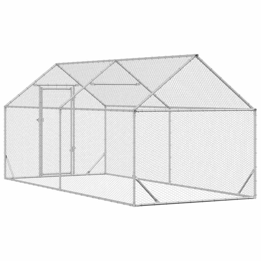 Kippenhok Zilver 400x170x177cm Gegalvaniseerd staal