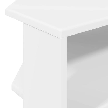 HoekTVKast Wit 102x40,5x45cm Bewerkt hout