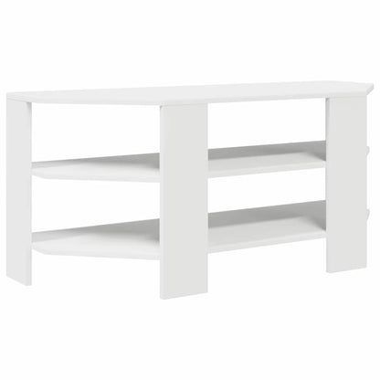 HoekTVKast Wit 102x40,5x45cm Bewerkt hout