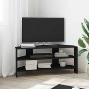 Hoek tv-kast 102x40,5x45 cm zwart bewerkt hout