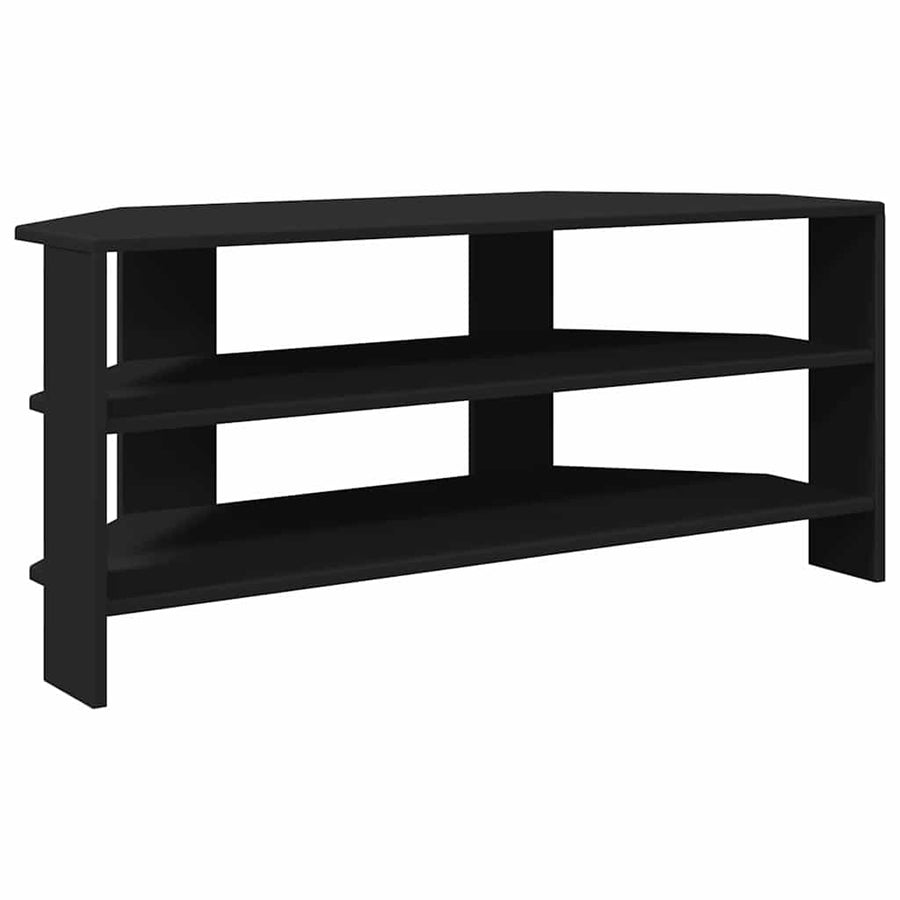 HoekTVKast Zwart 102x40,5x45cm Bewerkt hout