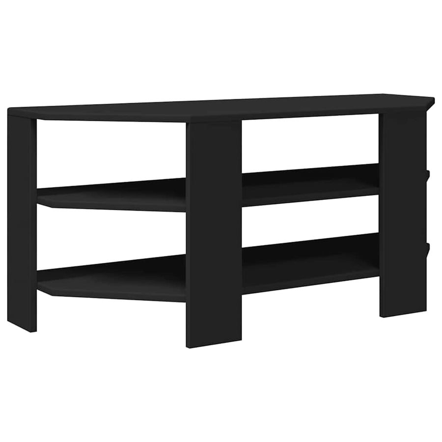 HoekTVKast Zwart 102x40,5x45cm Bewerkt hout