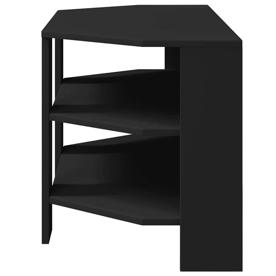HoekTVKast Zwart 102x40,5x45cm Bewerkt hout