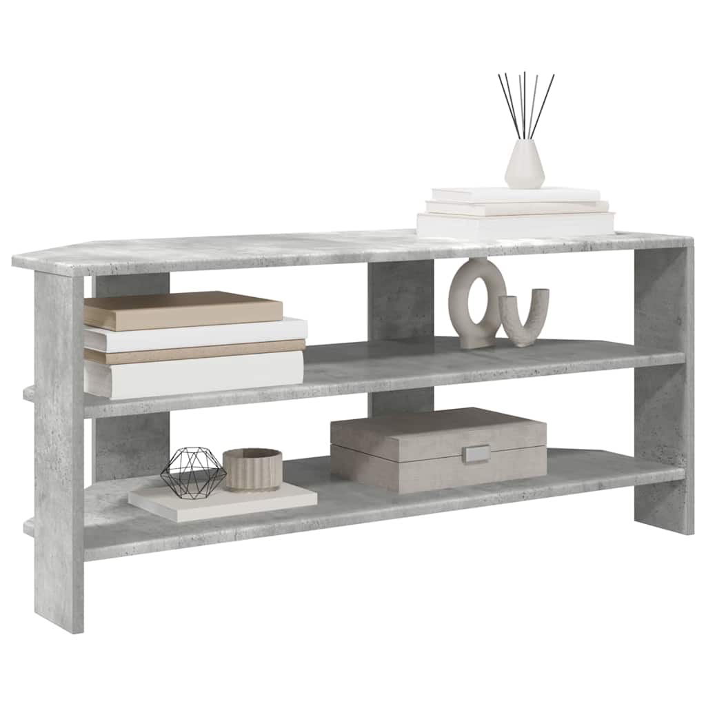 HoekTVKast Beton Grijs 102x40,5x45cm Bewerkt hout