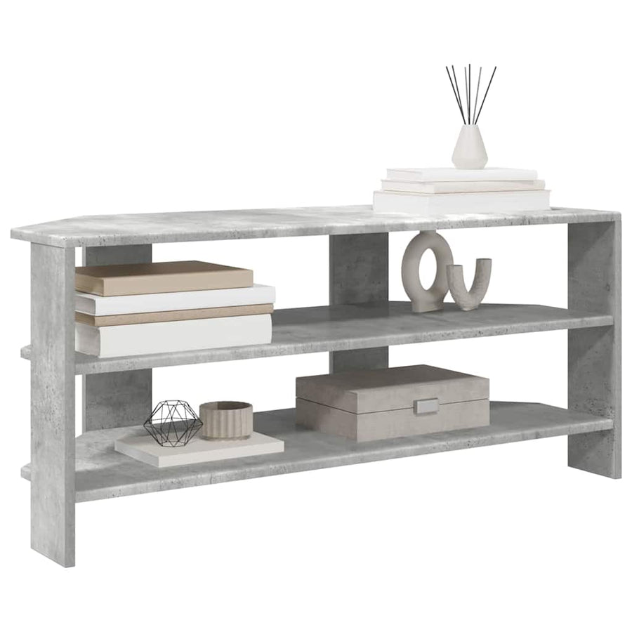 HoekTVKast Beton Grijs 102x40,5x45cm Bewerkt hout