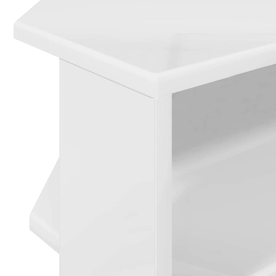 HoekTVKast Hoogglans Wit 102x40,5x45cm Bewerkt hout