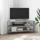 Hoek tv kast 102x40,5x45 cm grijs bewerkt hout