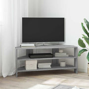 Hoek tv kast 102x40,5x45 cm grijs bewerkt hout