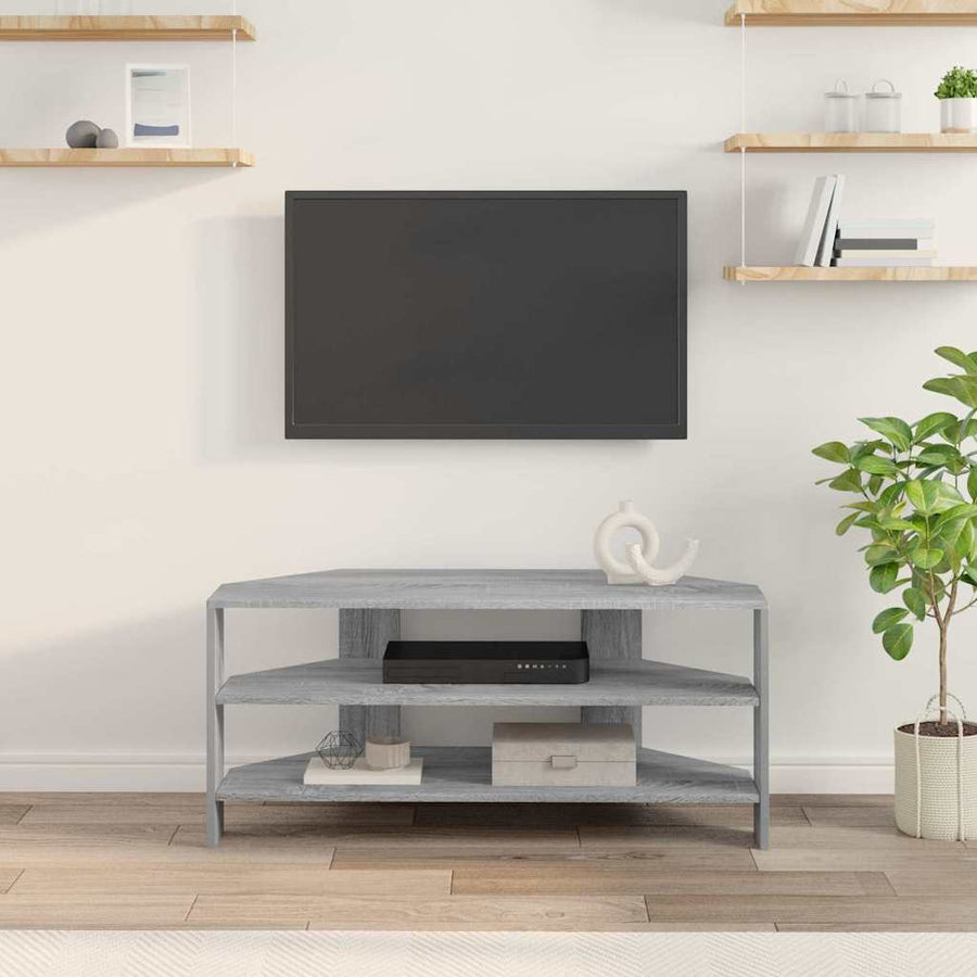 HoekTVKast Grijs Sonoma 102x40,5x45cm Bewerkt hout
