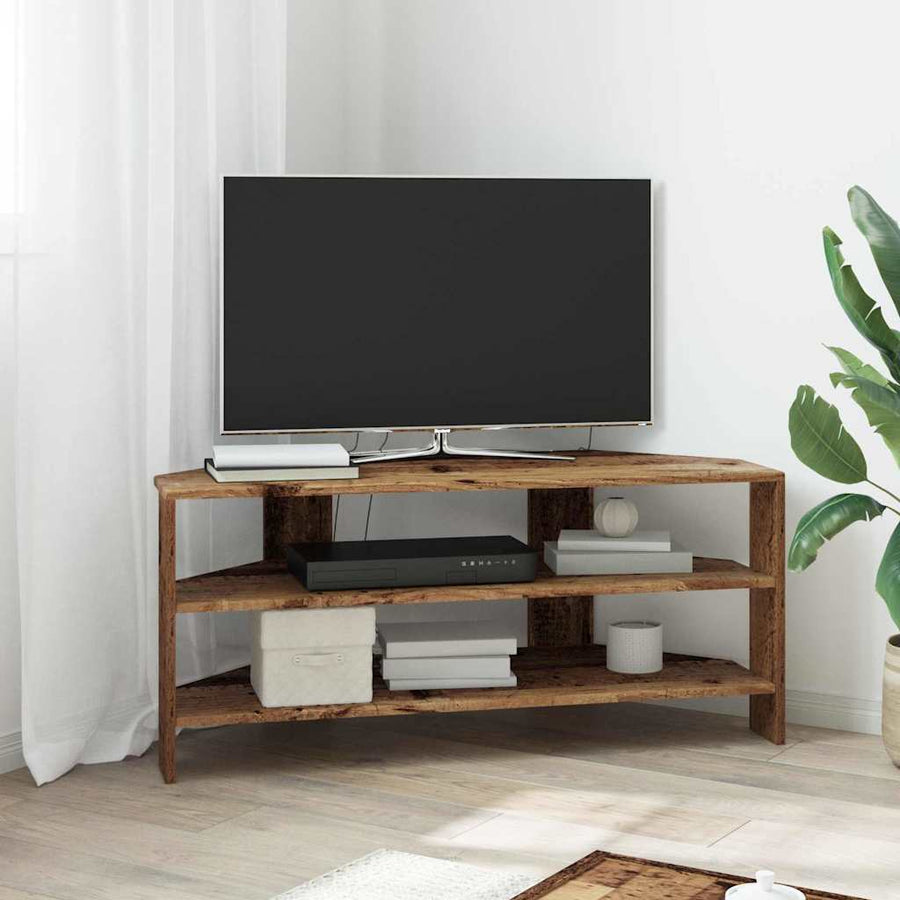 HoekTVKast Oud Hout 102x40,5x45cm Bewerkt hout