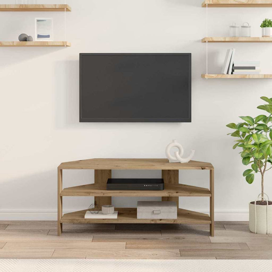 HoekTVKast Artisan Eiken 102x40,5x45cm Bewerkt hout